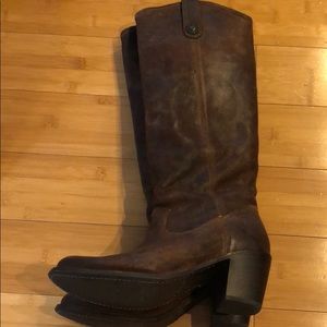Frye Jackie rugged Italian leather boots